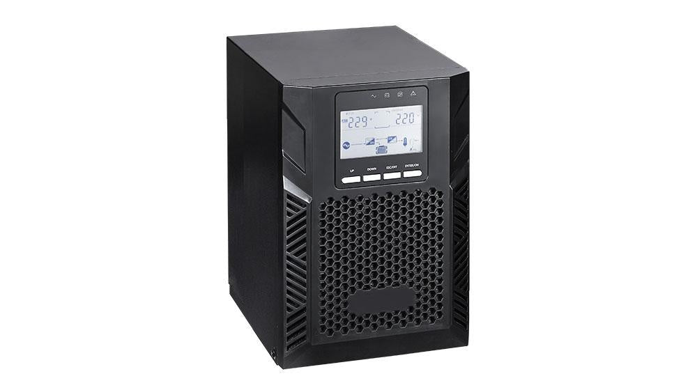 უწყვეტი კვების წყარო (UPS) - 1KVA/0.9KW On-line Tower, საჭიროებს 3 გარე მიერთების აკუმულატორს - KSTAR