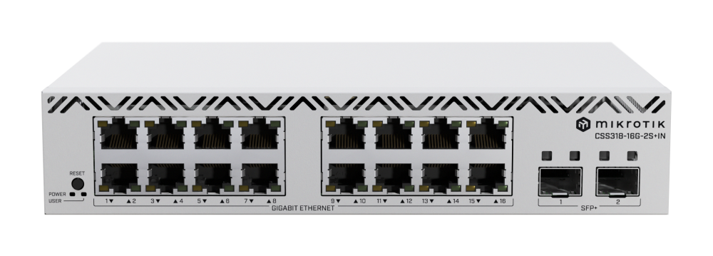 მართვადი სვიჩი - CSS318, 16G, 2S+, MikroTik