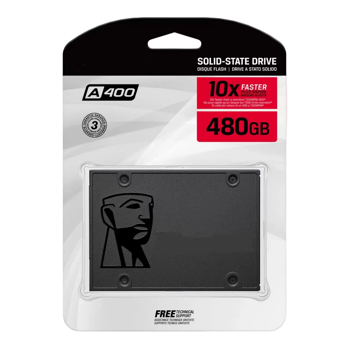 Kingston, 480GB A400 SATA3 2.5 SSD.