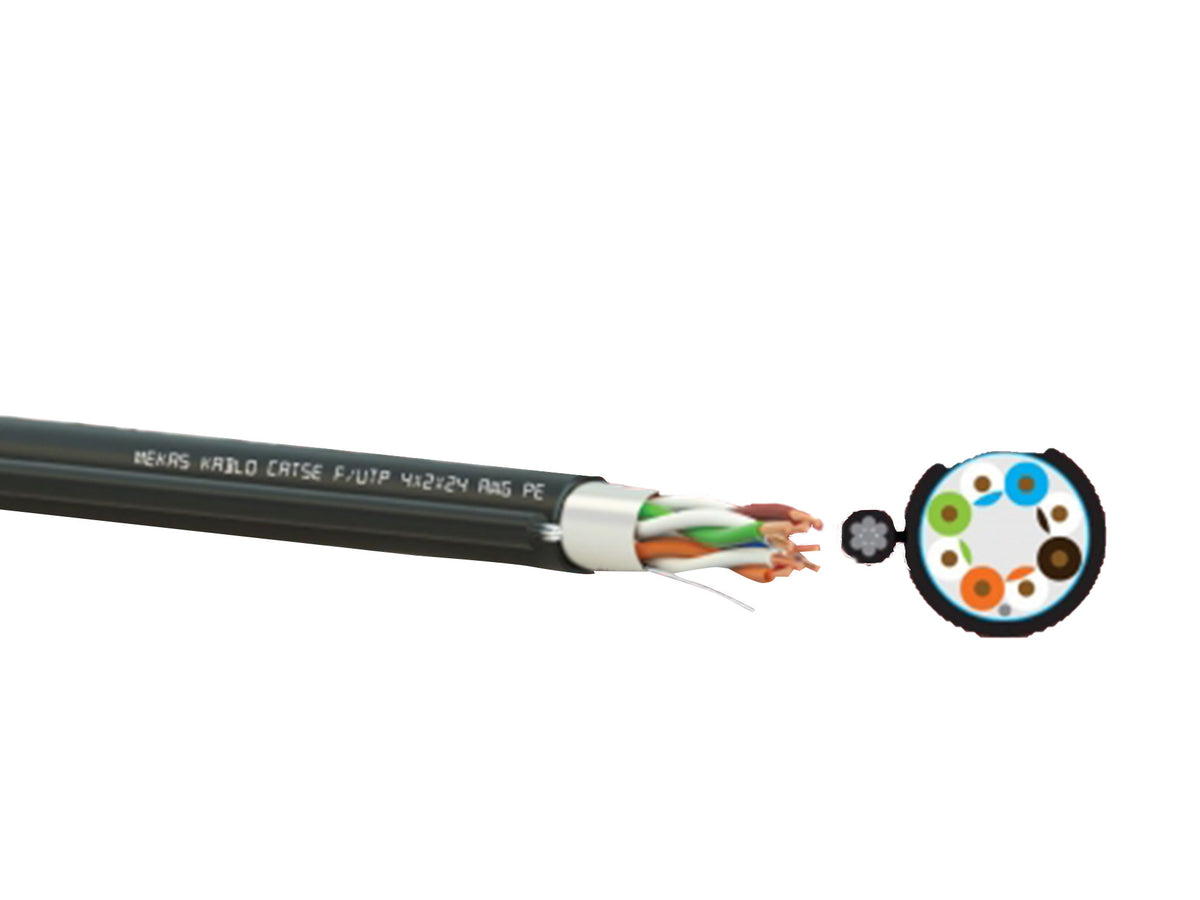 ქსელის კაბელი  (ჟელეთი) CAT 5e F/UTP 4x2x24 AWG-CU - PE - JELLY (z11442-j) - MekasKablo