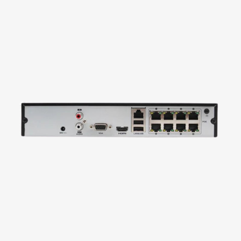 Hilook NVR-108MH-C 8 არხიანი ქსელური ვიდეო ჩამწერი 1 SATA პორტით – პროფესიონალური NVR სისტემა მაღალი ხარისხის ვიდეო მეთვალყურეობისთვის.