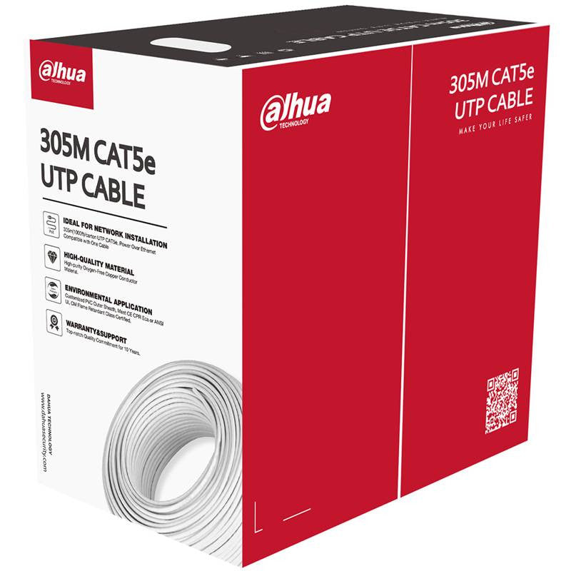 ქსელის კაბელი, Dahua, Cat5e UTP 100% სპილენძი შიდა/გარე გამოყენების (UL სერტიფიკატით), 305 მეტრი