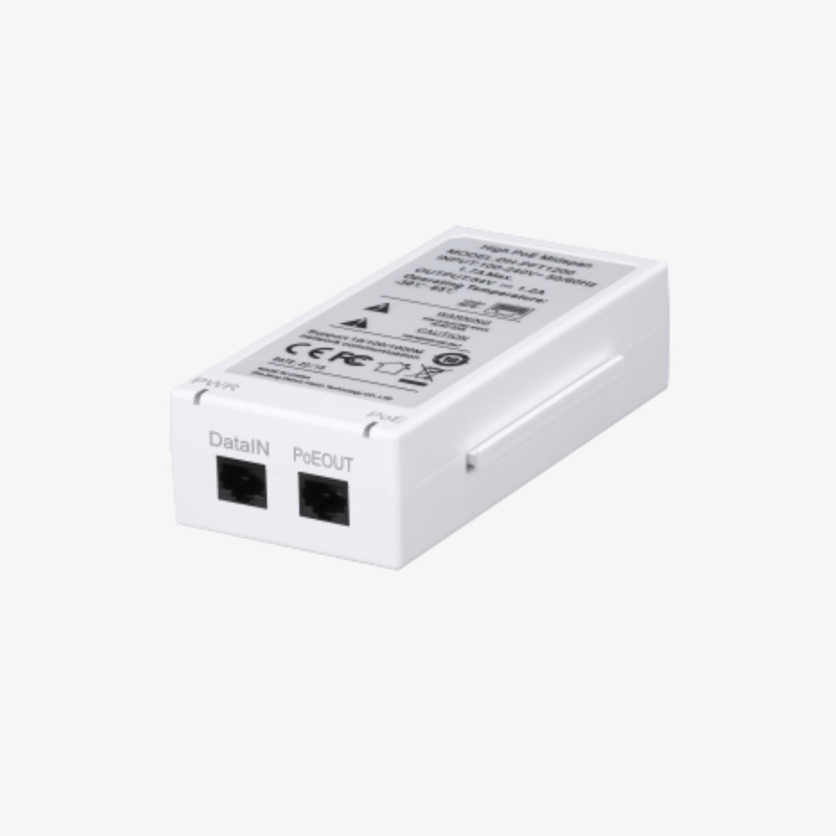 PFT1200 PoE/PoE+/Hi-PoE ინჯექტორი 60W ქსელური მოწყობილობებისთვის / PFT1200 PoE/PoE+/Hi-PoE Injector 60W for Network Devices