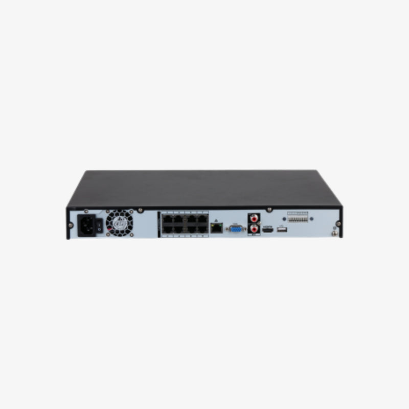 ქსელური ვიდეო ჩამწერი Dahua NVR4208-8P-4KS2/L – 8 არხიანი PoE 4K ქსელური ვიდეო ჩამწერი H.265+ კომპრესიით და IP კამერების პირდაპირი მხარდაჭერით | Dahua 8-Channel 4K PoE Network Video Recorder NVR4208-8P-4KS2/L with H.265+ Compression and Direct IP Camera Support