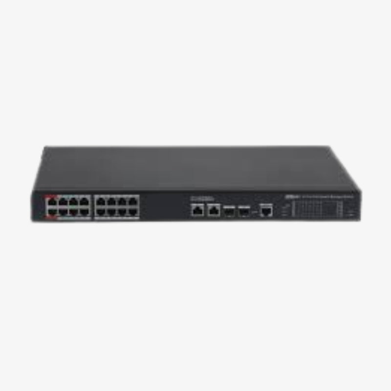 S4220-16GT-240 20-პორტიანი მართვადი გიგაბიტიანი PoE ქსელური გამანაწილებელი 240W 2x SFP-ით / S4220-16GT-240 20-Port Managed Gigabit PoE Network Switch 240W with 2x SFP Ports