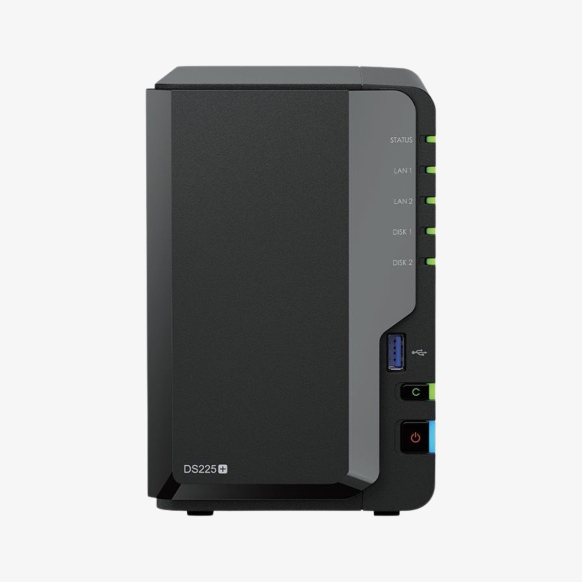 NAS სერვერი Synology DS225+ – ორბაიიანი ქსელური საცავი მაღალი წარმადობით და მონაცემთა უსაფრთხო მართვის შესაძლებლობებით.