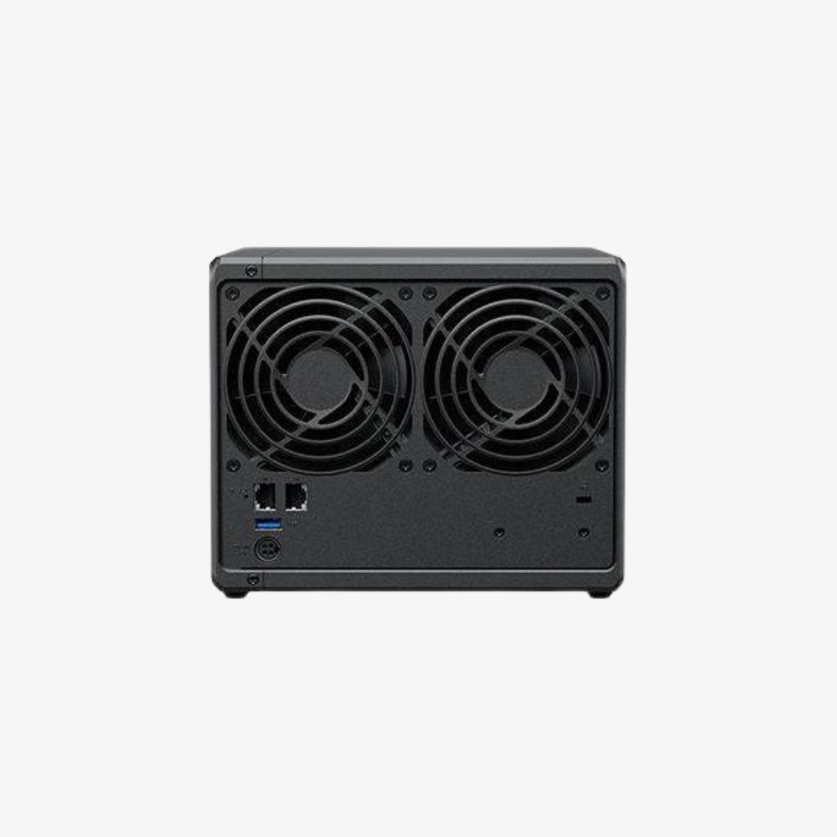 NAS სერვერი Synology DS423+ – ოთხბაიიანი ქსელური საცავი ძლიერი პროცესორით და მაღალი წარმადობით, განკუთვნილი მონაცემთა უსაფრთხო შენახვისთვის.