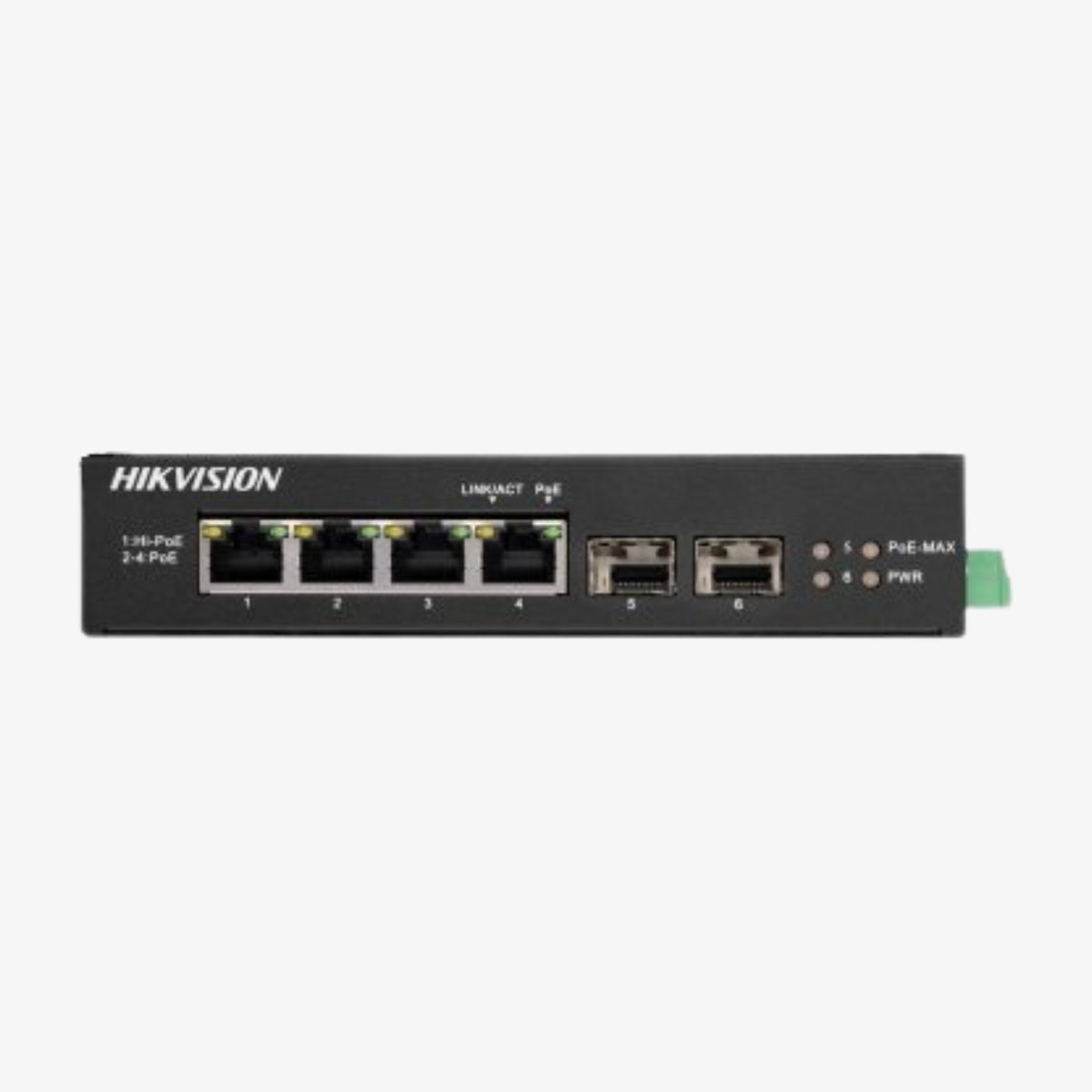 სვიჩი DS-3T0506HP-E/HS – 4-პორტიანი High Power PoE სვიჩი uplink-ით